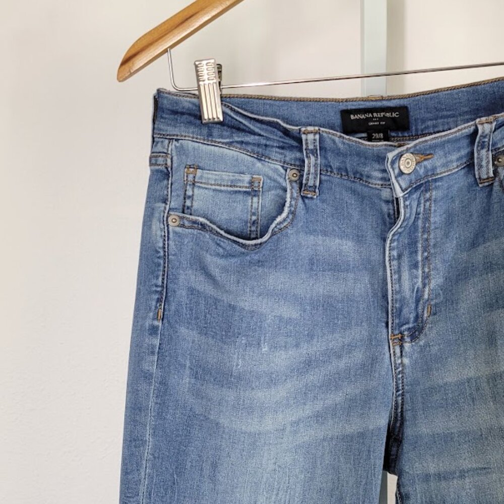 BANANA REPUBLIC  skinny fit distressed denim Sz 29/8 - Picture 4 of 8